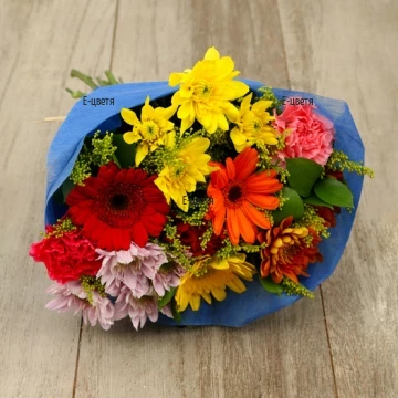 Bright hues, fresh flowers and vivid greenery - nice combination for special occasions and special friends.