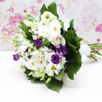 Send a bouquet of chrysanthemums and eustoma - Diamond
