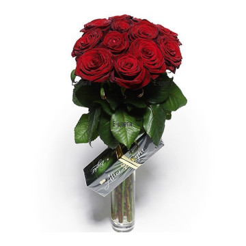 Send a bouquet of roses and After eight chocolates