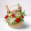 Поръчка и доставка на кошница с подаръци и цветя