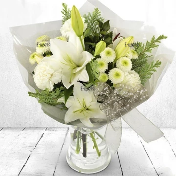Online order of flower bouquet for the Christmas and the New Year
