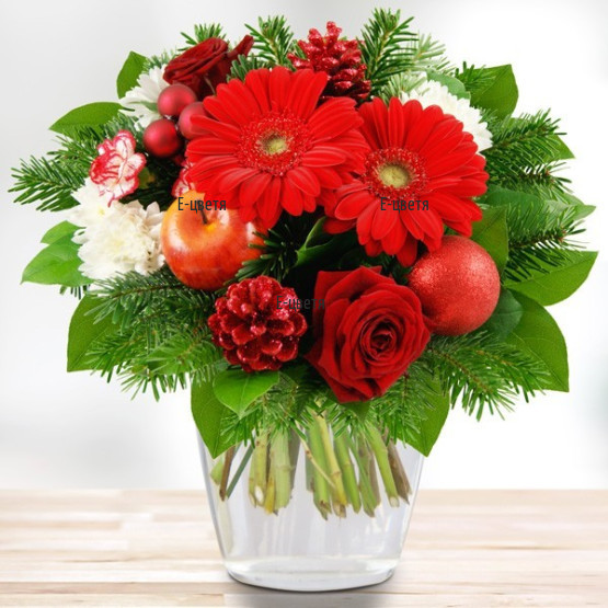 Send a bouquet of flowers for Christmas