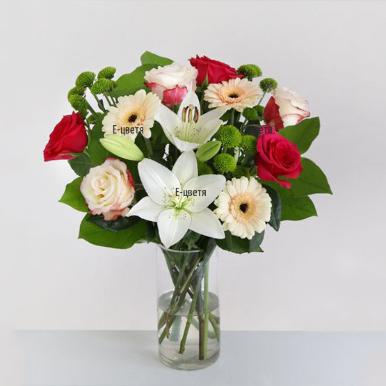 Send a bouquet of lilies and gerberas to Sofia.