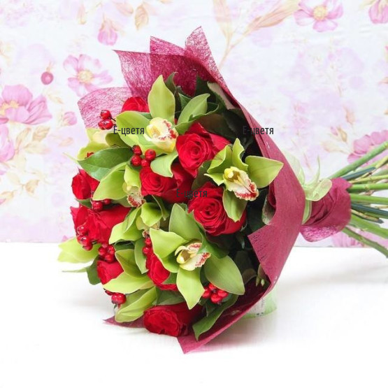Send a bouquet of orchids and roses - Salsa