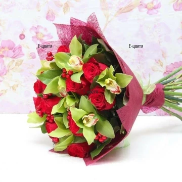 Send a bouquet of orchids and roses - Salsa