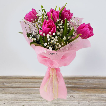 Flowers to Bulgaria - Order bouquet of pink tulips online