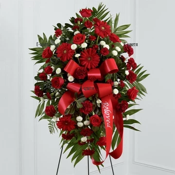 Send to Bulgaria mourning wreath or funeral bouquets