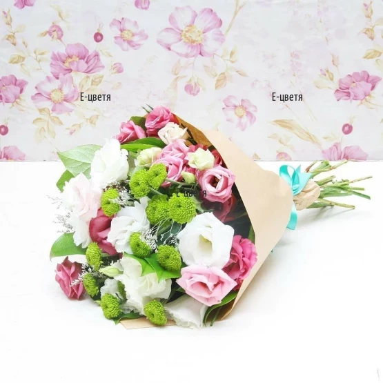 Flower delivery to Bulgaria eustoma bouquet
