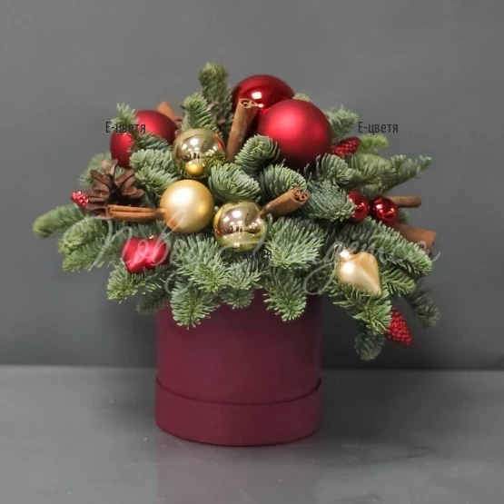Send Christmas flower box to Bulgaria