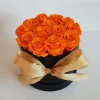 Delivery of 13 orange roses in a box