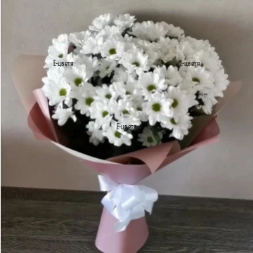 Send to Bulgaria a bouquet of 11 white chrysanthemums