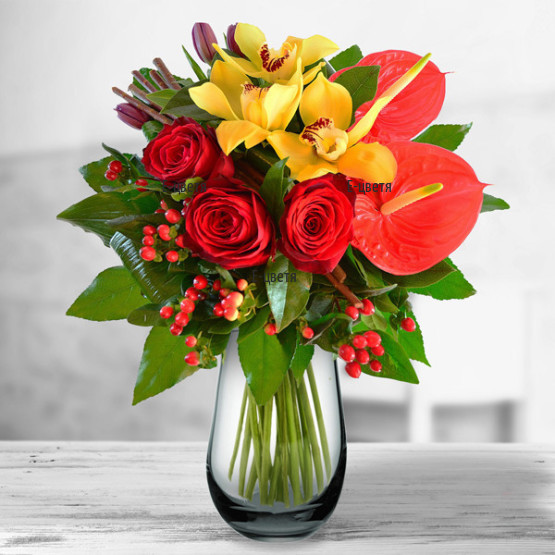 Онлайн поръчка на екзотичен букет от цветя