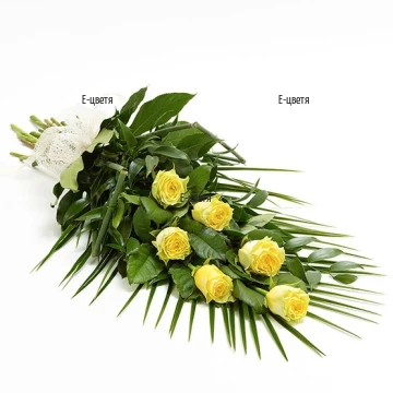 Send a bouquet of yellow roses for a funeral