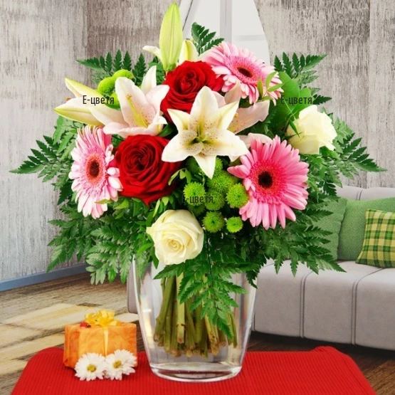 Original flower delivery by courier