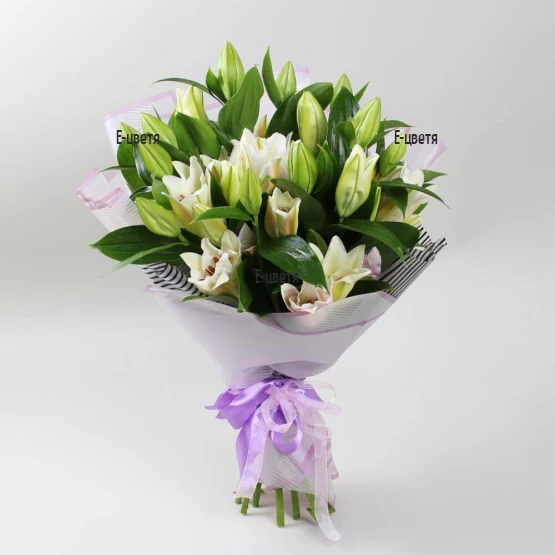 Send a bouquet of white lilies to Sofia, Plovdiv, Varna.