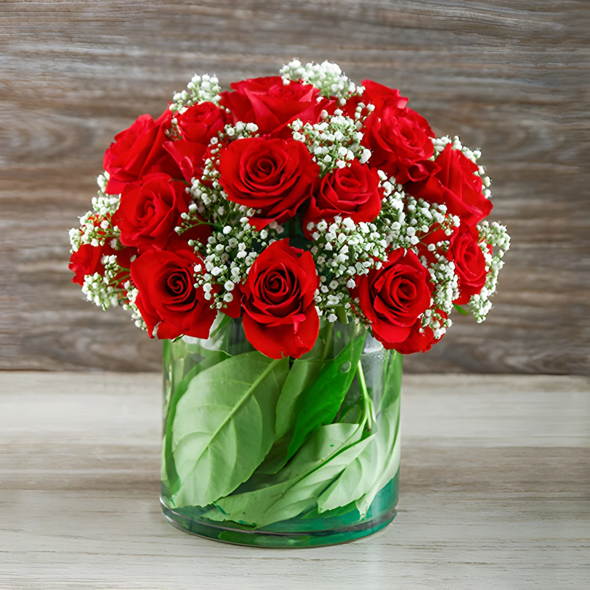 An order and flower delivery - a modern arrangement of roses