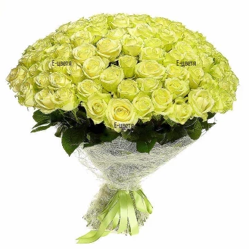 An online order for flowers - 101 white roses