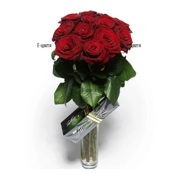 Send a bouquet of roses and After eight chocolates
