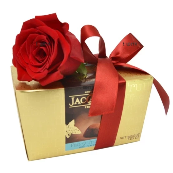 Send red roses and chocolate truffles