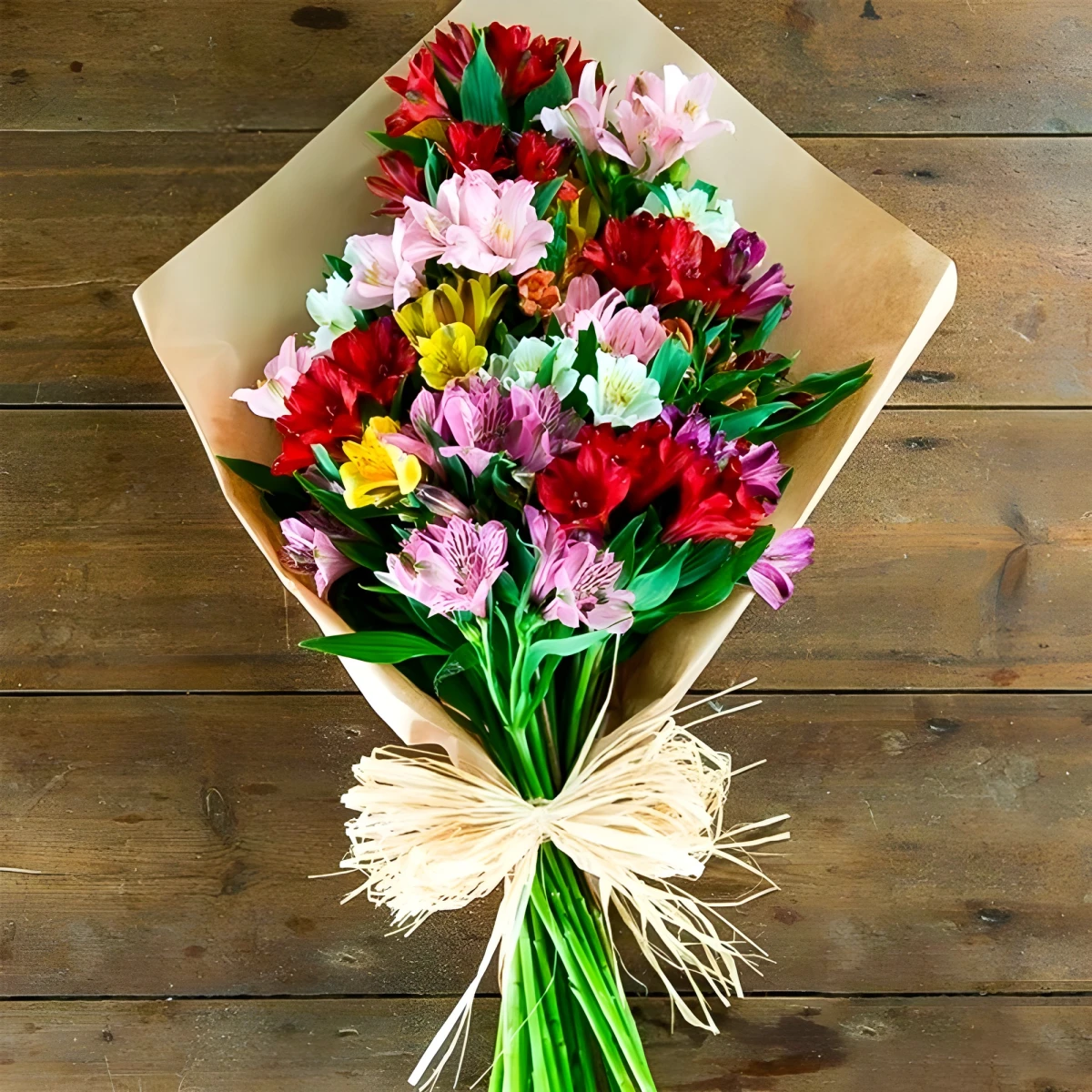 An online order and delivery of bouquet of calla
