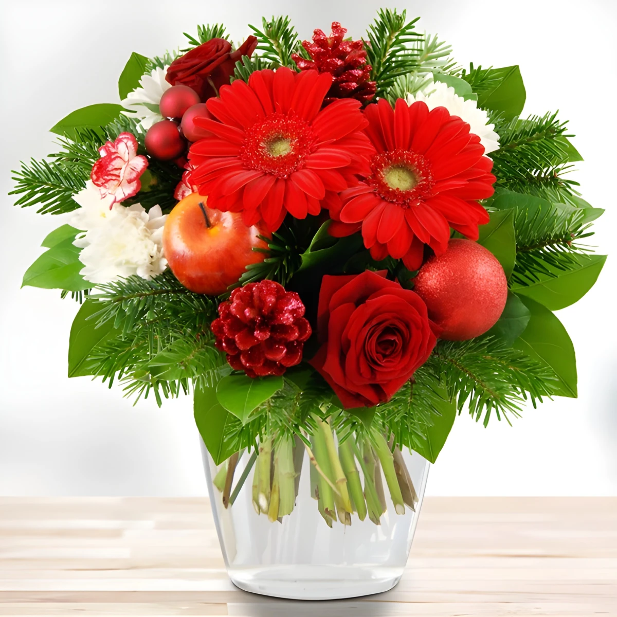 Send a bouquet of flowers for Christmas