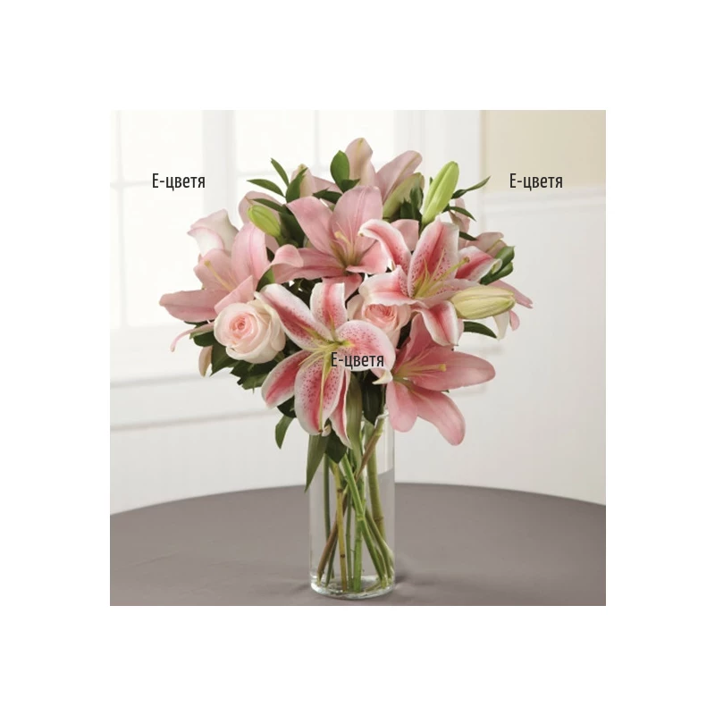 Send a bouquet of lilies by courier to the recipeint's address