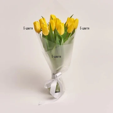 Sunny, lovely, spring tulips, perfect gift for all occasions. You can choose the number of the roses in the bouquet  - from the options on the right side of the picture.