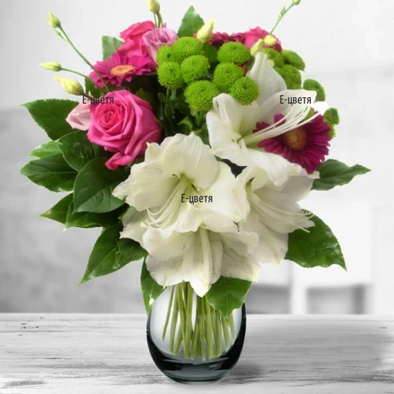 Delivery of a bouquet of various flowers