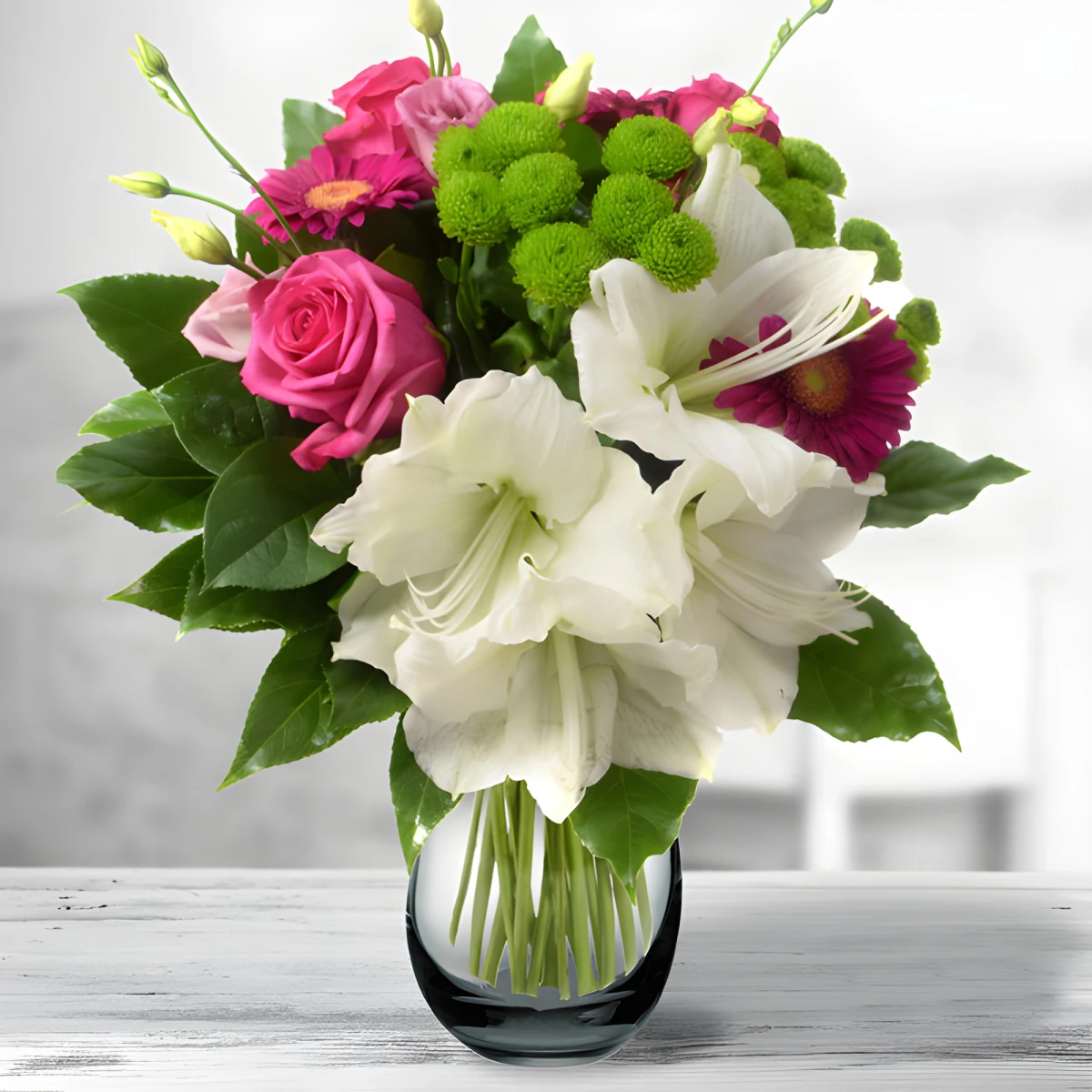 Delivery of a bouquet of various flowers