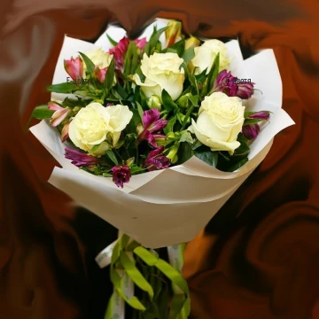 Delivery of a bouquet of roses Enthusiasm