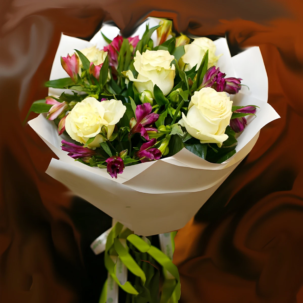Delivery of a bouquet of roses Enthusiasm