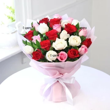Order and delivery of a bouquet of 31 roses in Burgas