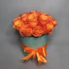 Delivery of 13 orange roses in a box