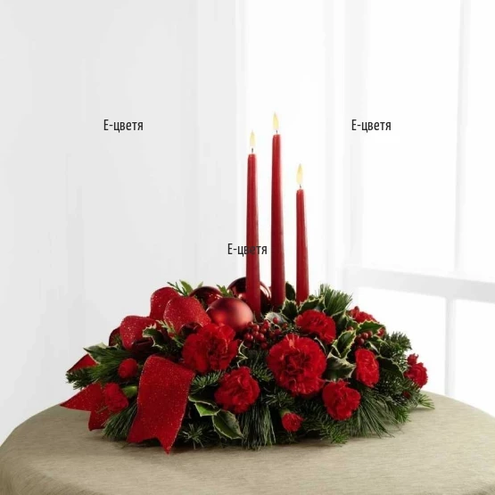Send Chrismas centerpiece by courier