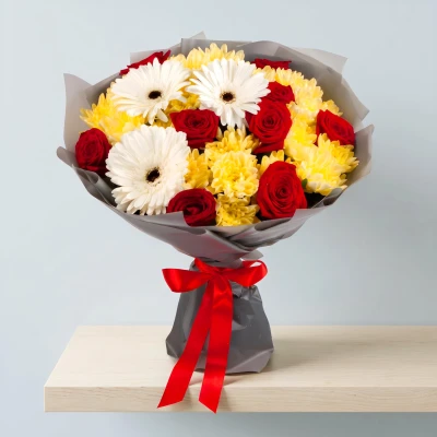 Flower delivery to Bulgaria a bouquet of colorful flowers