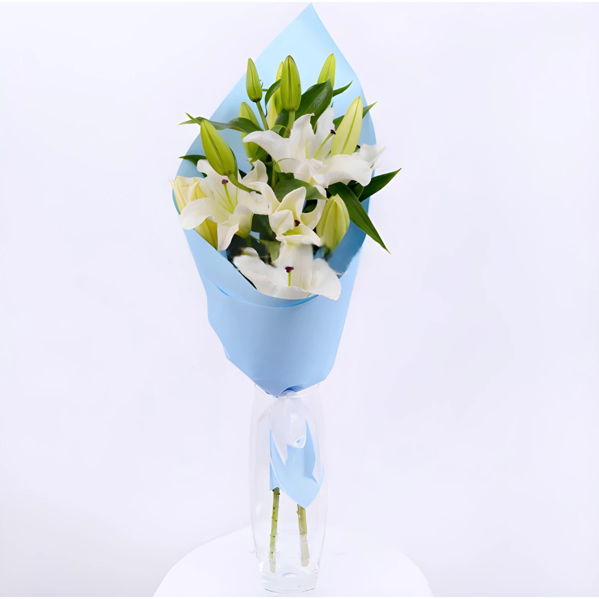 Delivery of a bouquet of 3 white lilies in Sofia Bulgaria