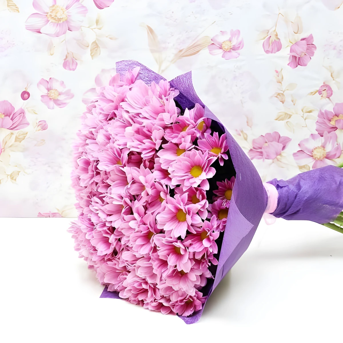 Send bouquet of chrysanthemums and wrapping - Sansation