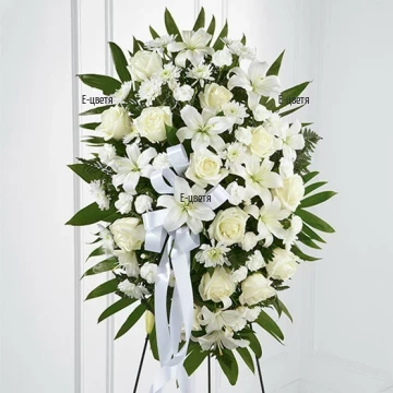 Sent to Bulgaria condolence wreath of flowers