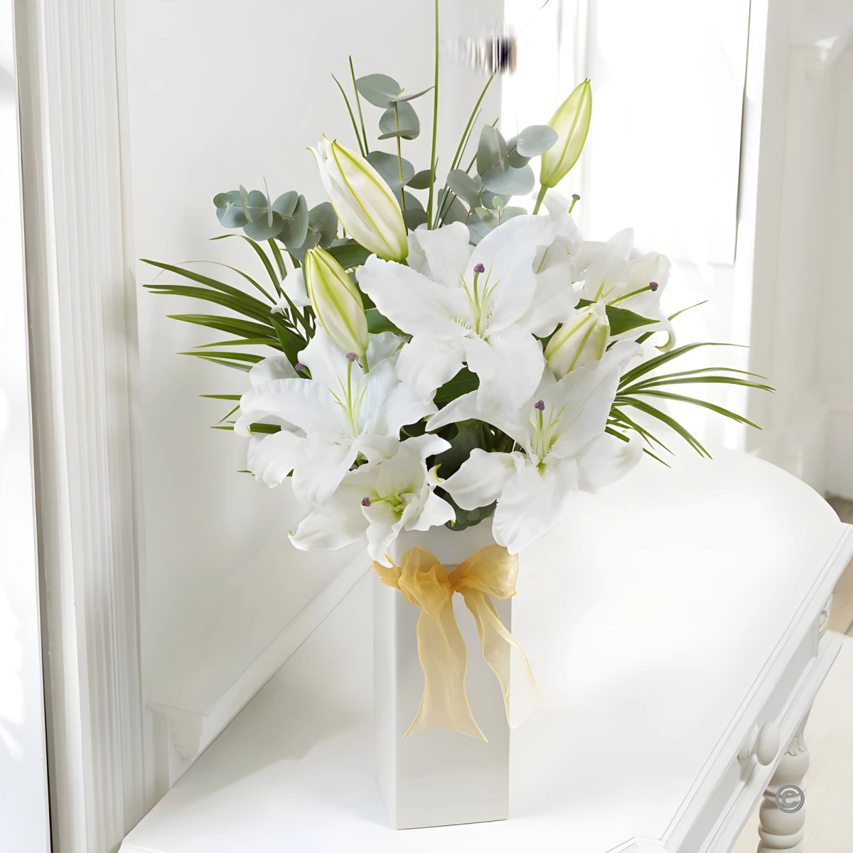 Send to Bulgaria a bouquet of white lilies