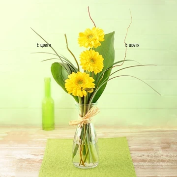 Send bouquet of gerberas - Arigato