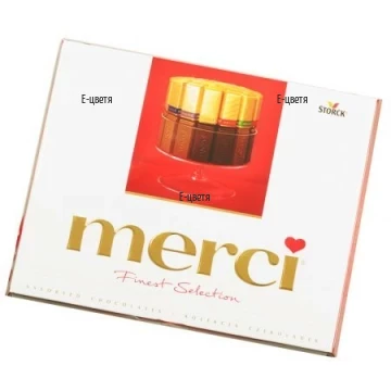 Бонбониера Merci с панделка